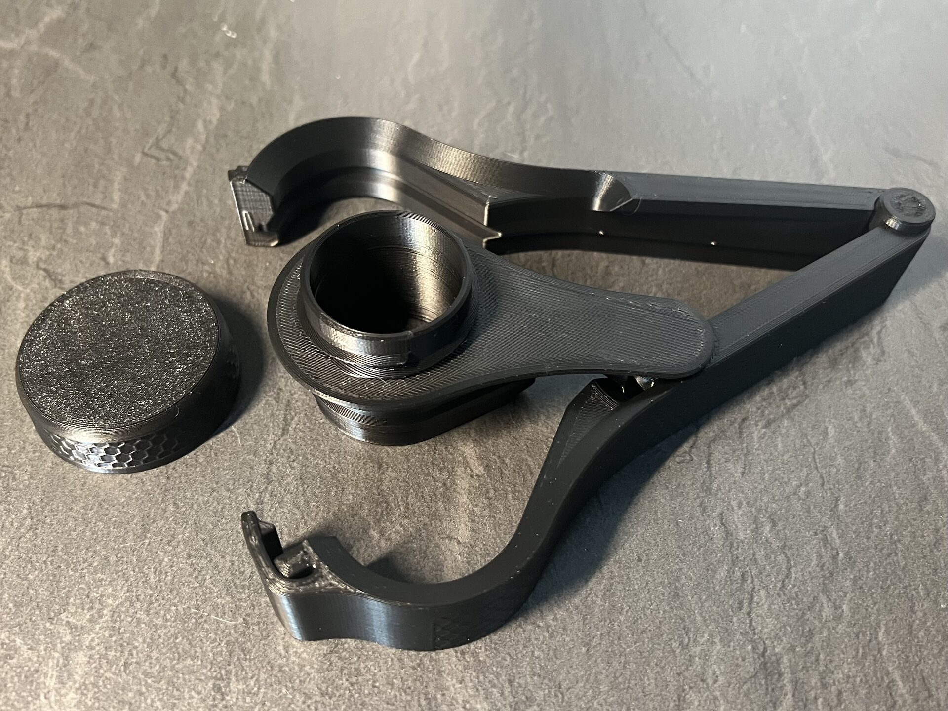 3D-gedruckte Zange zum Verschließen angebrochener Kaffeebohnen-Verpackungen